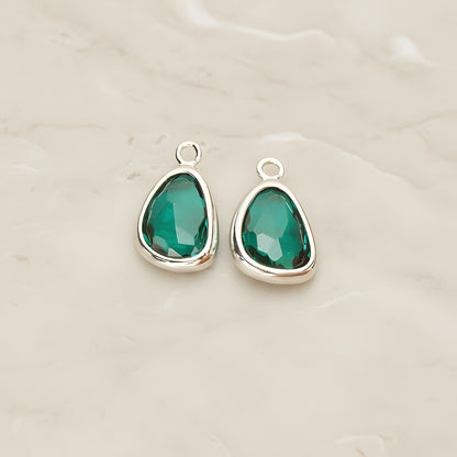Organic Nugget Framed Glass Pendant, 2 Pc (FS.175)