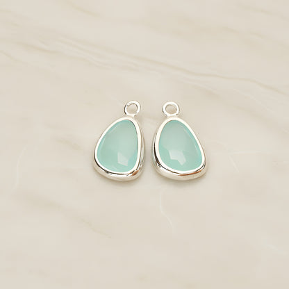 Organic Nugget Framed Glass Pendant, 2 Pc (FS.175)