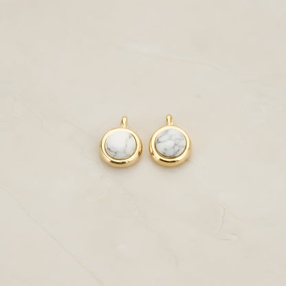 Round Framed Glass Pendant, 2 Pc (FS.206)