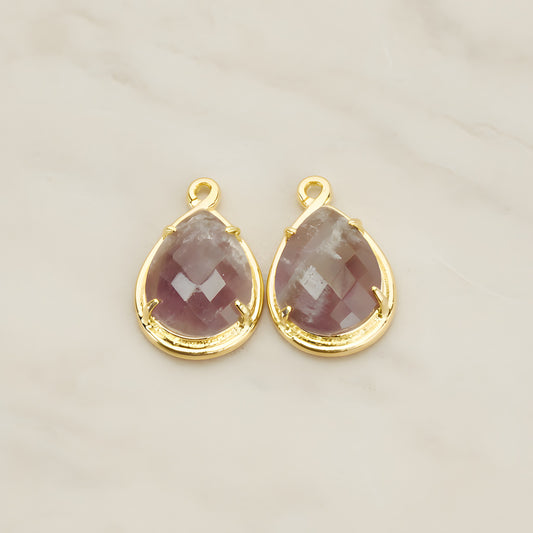 Teardrop Framed Glass Pendant, 1 Pc (FS.238)