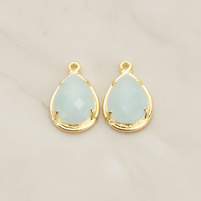 Teardrop Framed Glass Pendant, 1 Pc (FS.238)