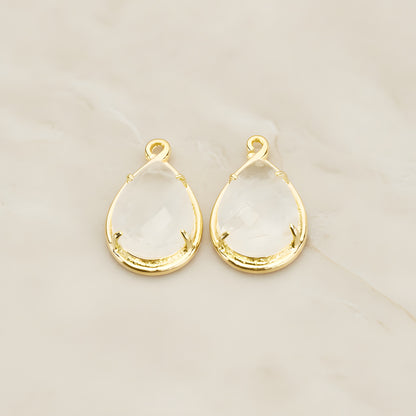 Teardrop Framed Glass Pendant, 1 Pc (FS.238)