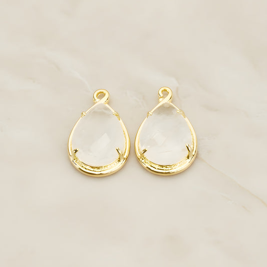 Teardrop Framed Glass Pendant, 1 Pc (FS.238)