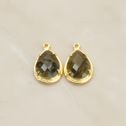 Teardrop Framed Glass Pendant, 1 Pc (FS.238)
