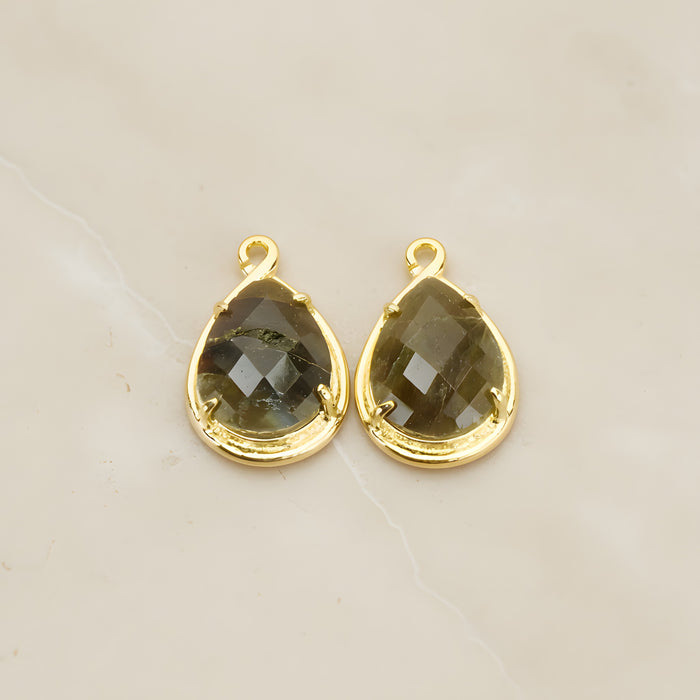 Teardrop Framed Glass Pendant, 1 Pc (FS.238)