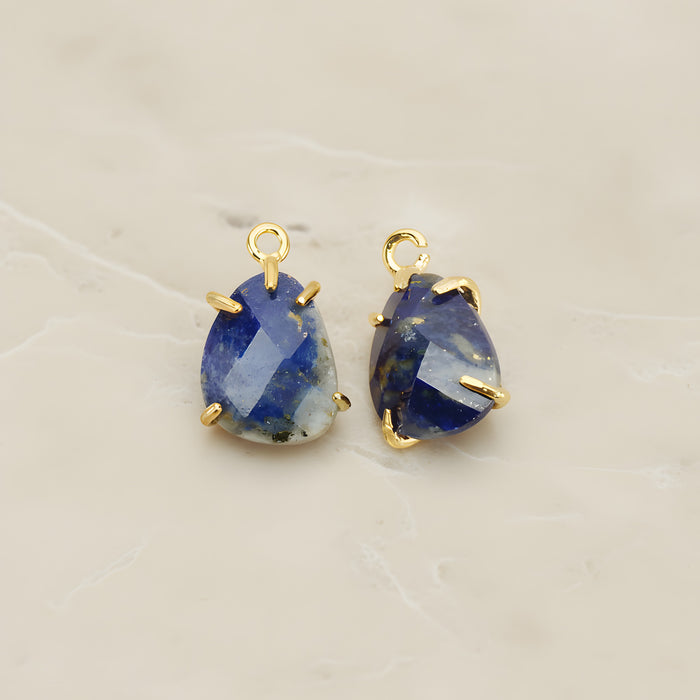 Teardrop Framed Glass Pendant, 2 Pc (FS.239)