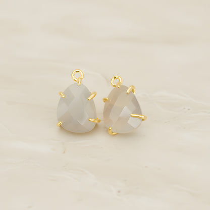Teardrop Framed Glass Pendant, 2 Pc (FS.239)
