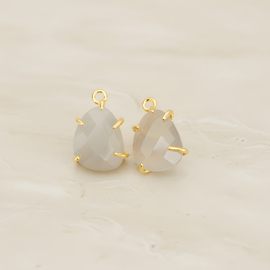 Teardrop Framed Glass Pendant, 2 Pc (FS.239)