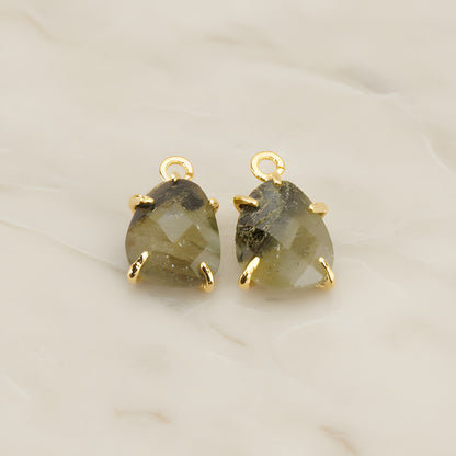 Teardrop Framed Glass Pendant, 2 Pc (FS.239)