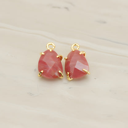 Teardrop Framed Glass Pendant, 2 Pc (FS.239)
