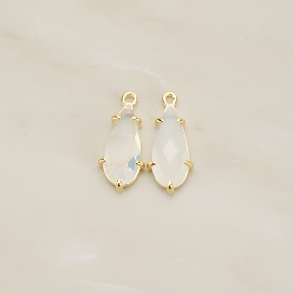 Teardrop Framed Glass Pendant, 2 Pc (FS.248)