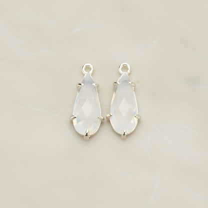 Teardrop Framed Glass Pendant, 2 Pc (FS.248)