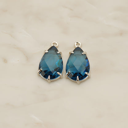 Teardrop Framed Glass Pendant, 2 Pc (FS.252)