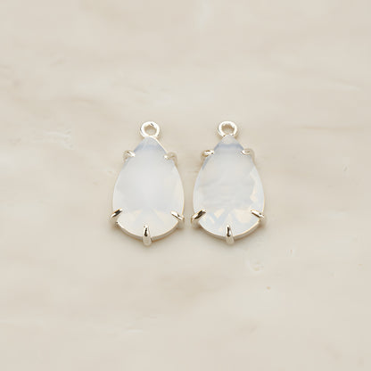 Teardrop Framed Glass Pendant, 2 Pc (FS.252)