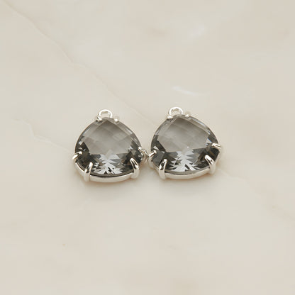Rounded Triangle Framed Glass Pendant, 2 Pc (FS.253)