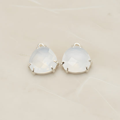 Rounded Triangle Framed Glass Pendant, 2 Pc (FS.253)