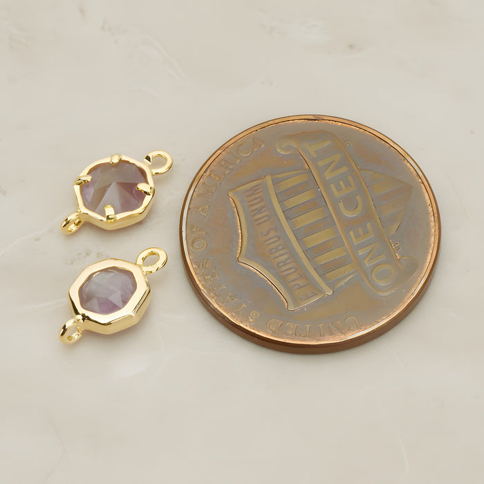 Octagon Framed Glass Connector, 2 Pc (FS.261)