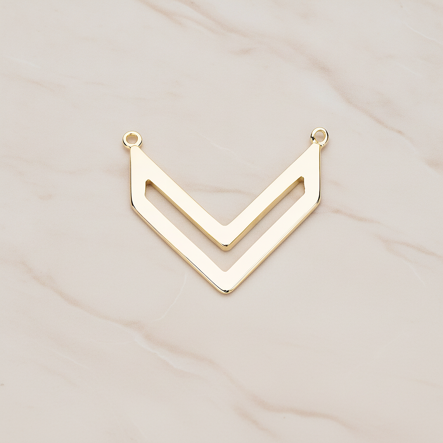V Shaped Ver.1 Pendant, 2 Pc on warm marble background (PD.1141-G)