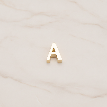 3D Initials Pendant, 2 Pc on warm marble background (PD.198)