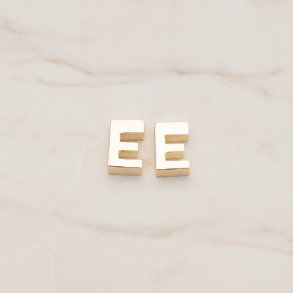 3D Initials Pendant, 2 Pc on warm marble background (PD.198)