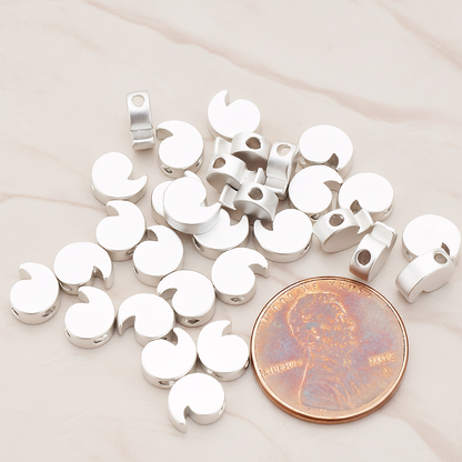 3D Initials Pendant, 2 Pc on warm marble background (PD.198)