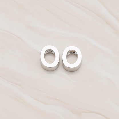 3D Initials Pendant, 2 Pc on warm marble background (PD.198)
