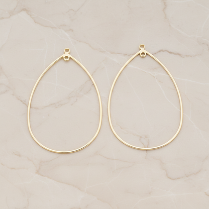 Large Rope Teardrop Pendant, 2 Pc on warm marble background (PD.521-02)