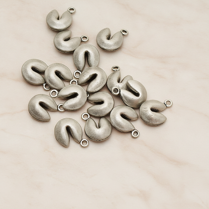 Fortune Cookie Pendant, 2 Pc on warm marble background (PD.1005)