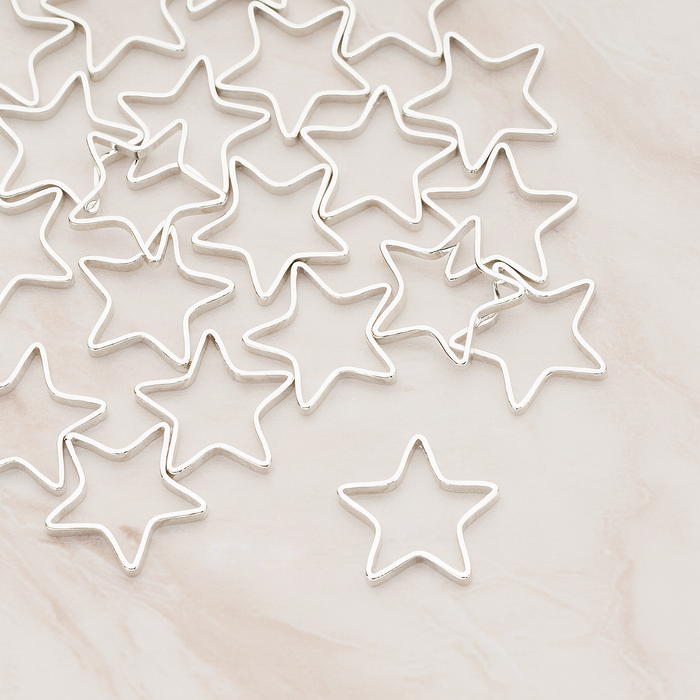 10mm Star Link Pendant, 6 Pc on warm marble background (PD.1008-01)