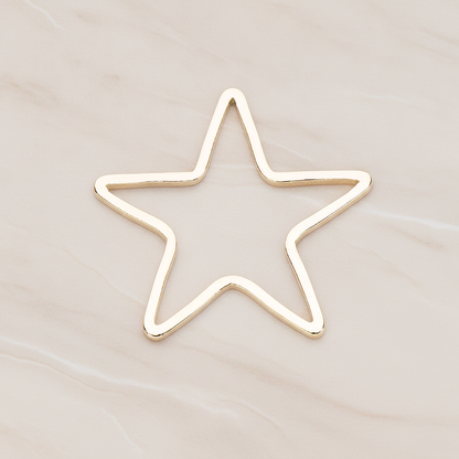 23mm Star Link Pendant, 2 Pc on warm marble background (PD.1008-03)
