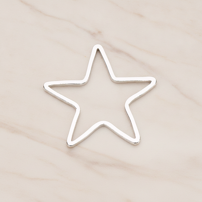 23mm Star Link Pendant, 2 Pc on warm marble background (PD.1008-03)