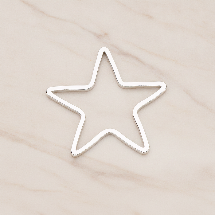 23mm Star Link Pendant, 2 Pc on warm marble background (PD.1008-03)