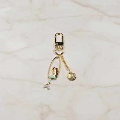 Shell Ring Pendant, Jewelry Supplies, Jewelry Making, (Gold, Rhodium Plated), 2 Pc on warm marble background (PD.0014-06)