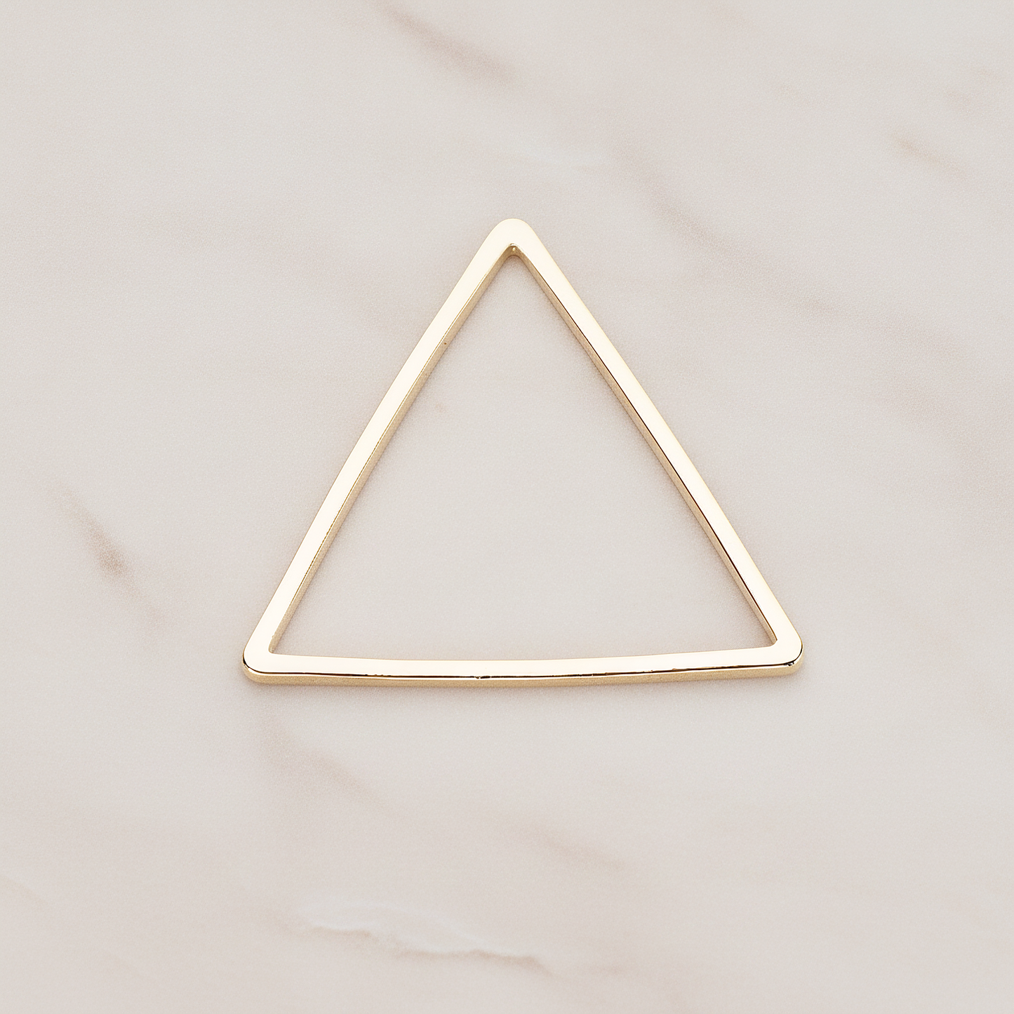 25mm Triangle Link Pendant, 2 Pc on warm marble background (PD.1009-04)