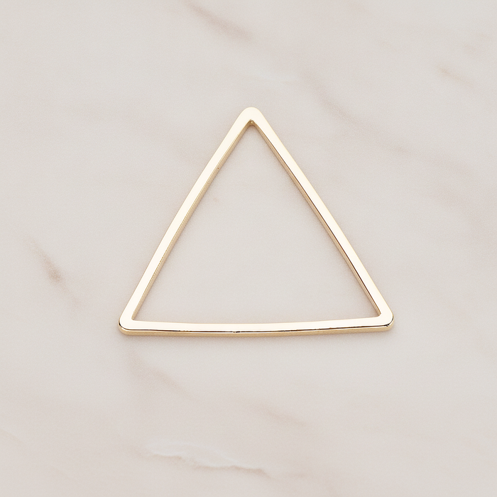 25mm Triangle Link Pendant, 2 Pc on warm marble background (PD.1009-04)