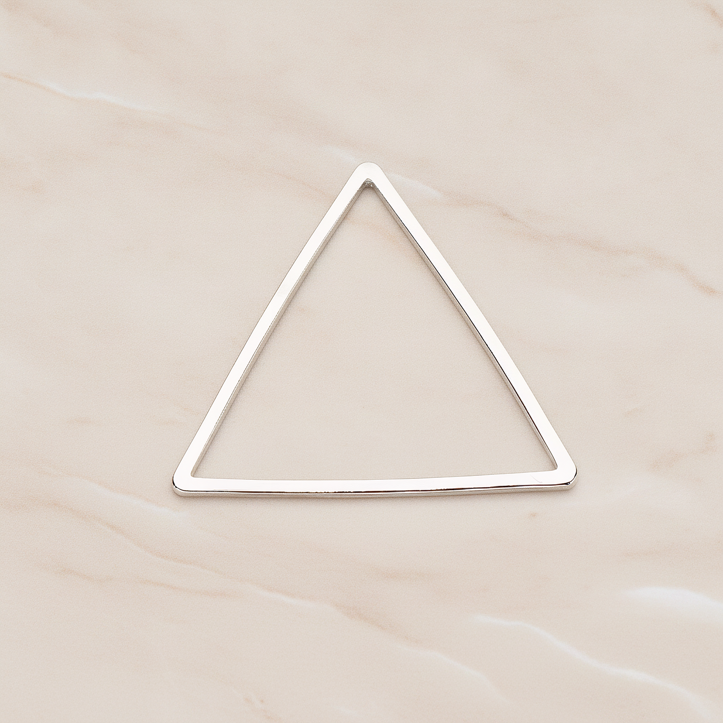 25mm Triangle Link Pendant, 2 Pc on warm marble background (PD.1009-04)