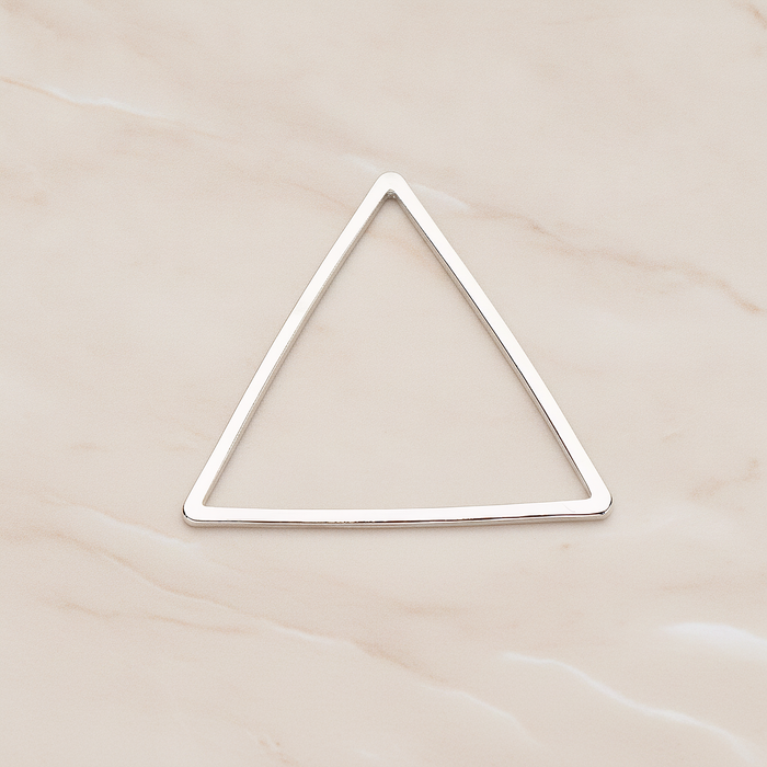 25mm Triangle Link Pendant, 2 Pc on warm marble background (PD.1009-04)