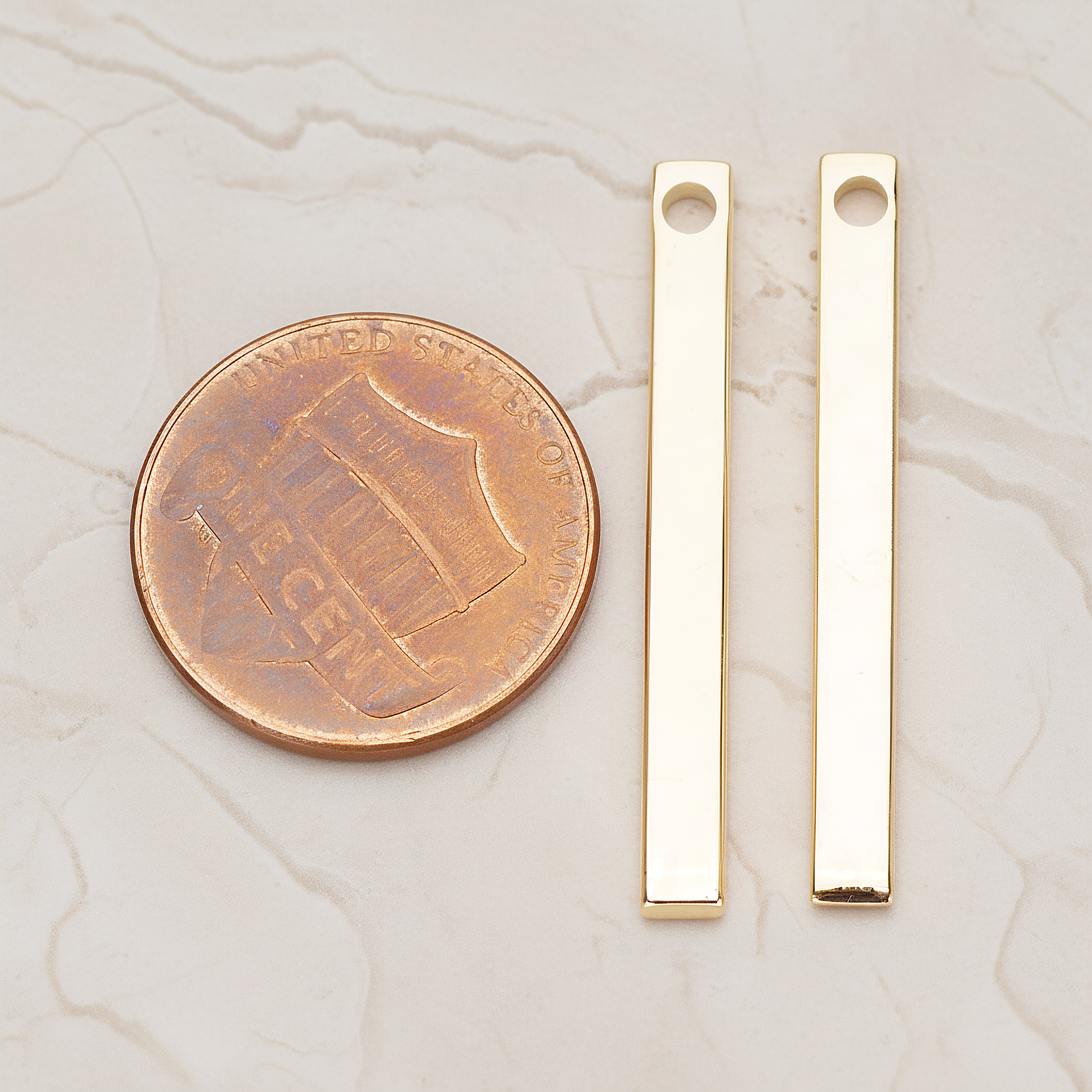 Long Bar Pendant, 2 Pc on warm marble background (PD.1012-01)