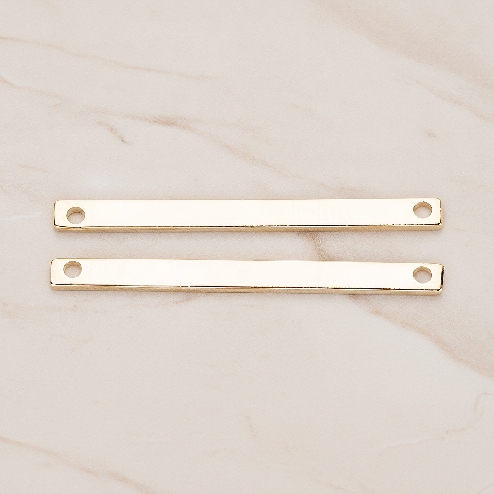 Long Bar Connector, 2 Pc on warm marble background (PD.1012-02)