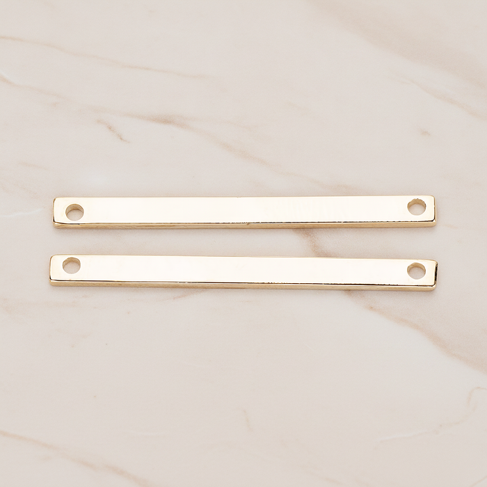 Long Bar Connector, 2 Pc on warm marble background (PD.1012-02)
