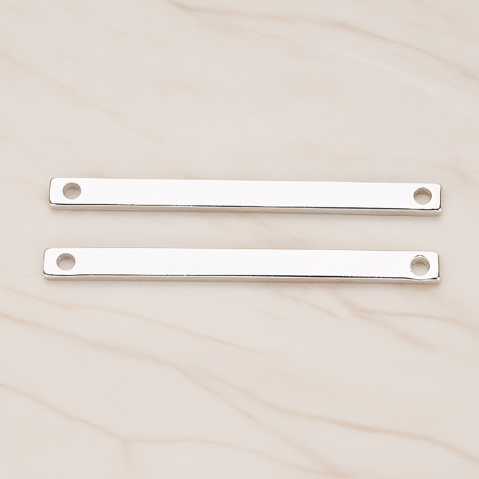 Long Bar Connector, 2 Pc on warm marble background (PD.1012-02)