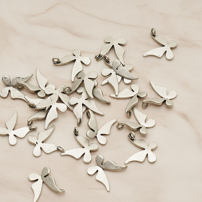 Small Butterfly Pendant, 2 Pc on warm marble background (PD.1017)