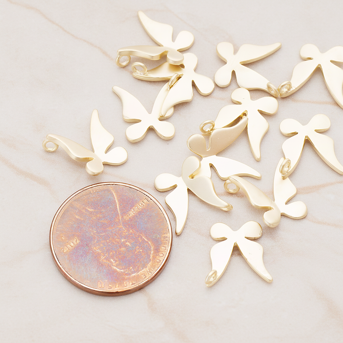 Small Butterfly Pendant, 2 Pc on warm marble background (PD.1017)