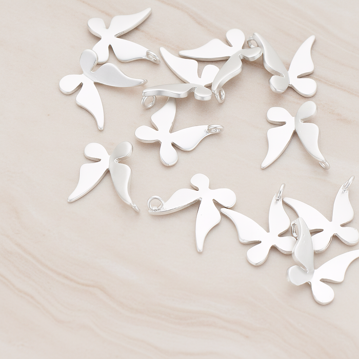 Small Butterfly Pendant, 2 Pc on warm marble background (PD.1017)