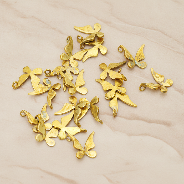 Small Butterfly Pendant, 2 Pc on warm marble background (PD.1017)