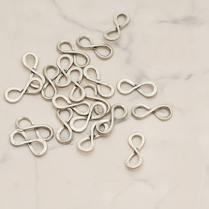Infinity Link Pendant, 2 Pc on warm marble background (PD.1019)