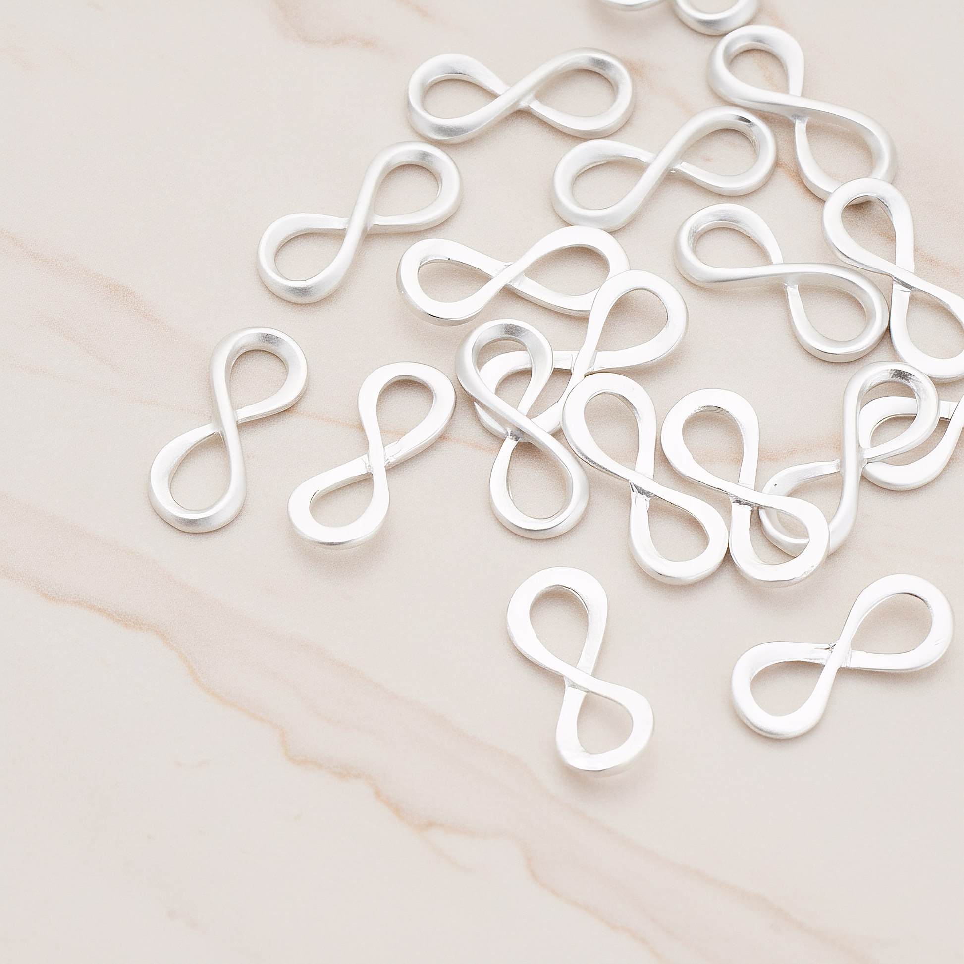 Infinity Link Pendant, 2 Pc on warm marble background (PD.1019)