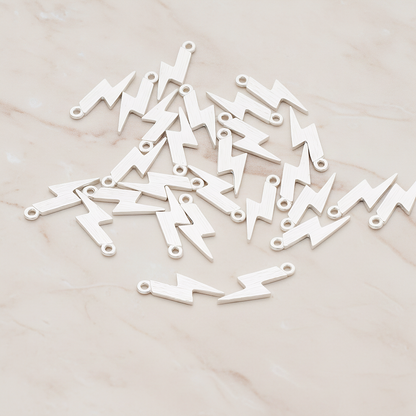 Brushed Lightening Pendant, 2 Pc on warm marble background (PD.1035)
