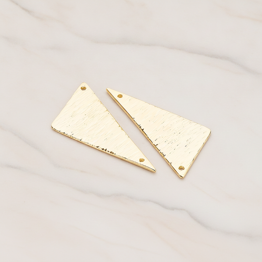 Brushed Triangle Pendant, 2 Pc on warm marble background (PD.1042)