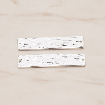 Brushed Rectangle Bar Pendant, 2 Pc on warm marble background (PD.1045)